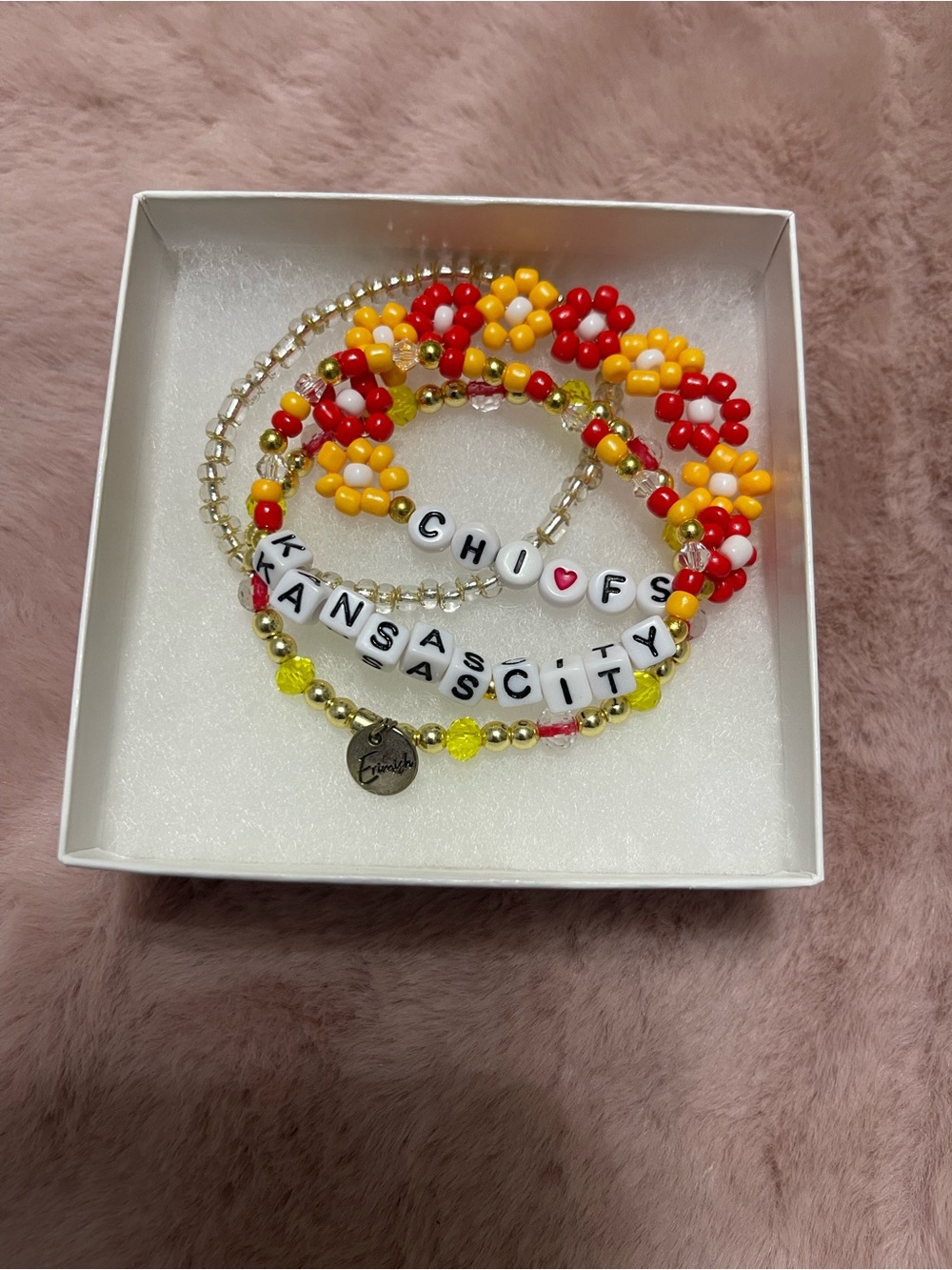 Kansas City Chiefs Stackable Bracelets Set